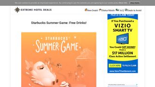 Starbucks Summer Game - Earn Free Drinks with No Purchase