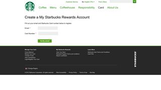 Register - My Starbucks Rewards | Starbucks Coffee Company