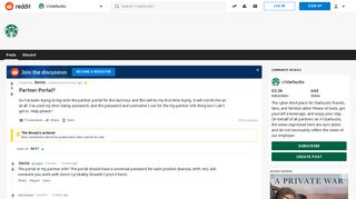 Partner Portal? : starbucks - Reddit
