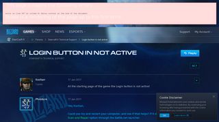 Login button in not active - StarCraft II Forums - Blizzard ...
