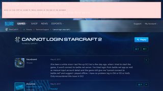 Cannot login starcraft 2 - StarCraft II Forums - Blizzard ...