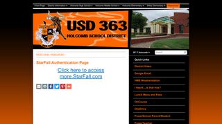 Holcomb USD 363 - StarFall Authentication Page