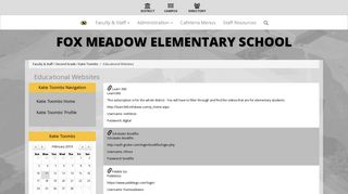 Fox Meadow Elementary School - Educational Websites