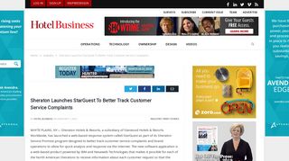 Sheraton Launches StarGuest To Better Track Customer Service ...