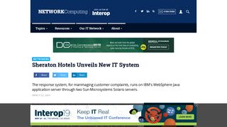Sheraton Hotels Unveils New IT System | Network Computing