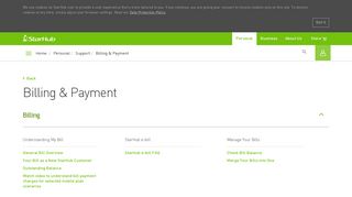 Billing & Payment | StarHub Support