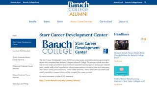 Starr Career Development Center - Baruch College Fund