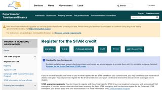 Register for the STAR credit - Department of Taxation and Finance