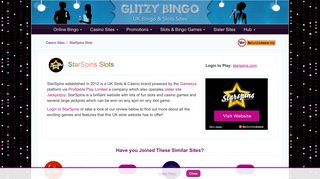 • StarSpins Slots - Login to starspins.com • Glitzy Bingo