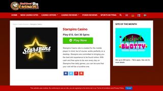 Starspins Casino Review | Play £10, Get 30 Spins | Madaboutcasinos ...