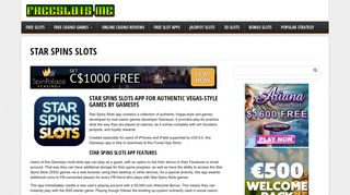 Star Spins Slots App for Vegas-Style Playing by Gamesys - Free Slots
