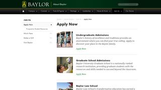 Apply Now | About Baylor | Baylor University