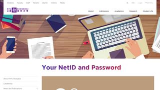 Your NetID and Password | NYU Shanghai