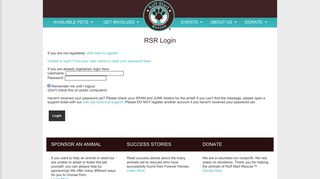 Login - Ruff Start Rescue