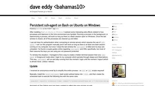 Persistent ssh-agent on Bash on Ubuntu on Windows | dave eddy