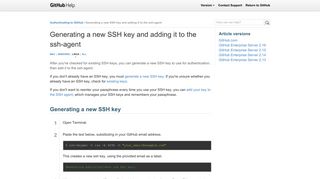 Generating a new SSH key and adding it to the ssh-agent - User ...
