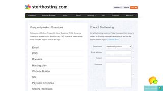 Support - Starthosting