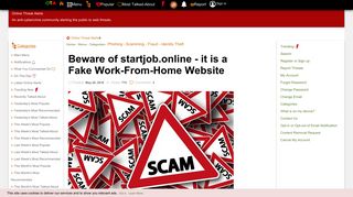 Beware of startjob.online - it is a Fake Work-From-Home Website