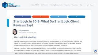 StartLogic In 2019: What Do StartLogic Client Reviews Say?