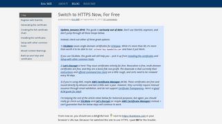 Switch to HTTPS Now, For Free - Eric Mill