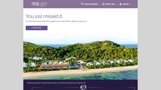 Starwood Preferred Guest - SPG More Nights, More Starpoints.