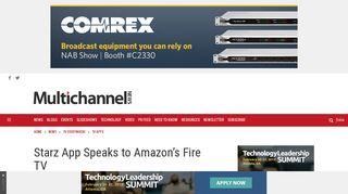 Starz App Speaks to Amazon's Fire TV - Multichannel