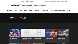 Verizon TV & Movies | Networks | STARZ