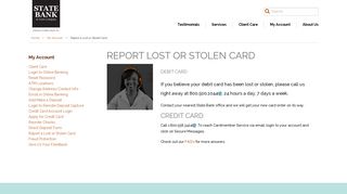 Act Quickly to Report a Lost or Stolen Credit or Debit Card - State Bank