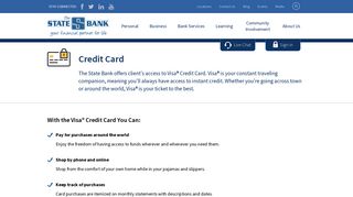 Credit Card | The State Bank | Banking, Mortgages, Investments ...