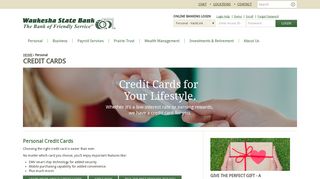 Credit Cards | Personal Banking | Waukesha State Bank
