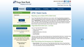 ATM / Debit Cards - Tioga State Bank
