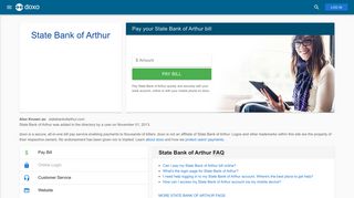 State Bank of Arthur: Login, Bill Pay, Customer Service and Care Sign-In