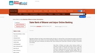 State Bank of Bikaner and Jaipur (SBBJ) Online Banking Services and ...