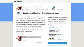 State Bank of Cochran Online Banking Login - CC Bank