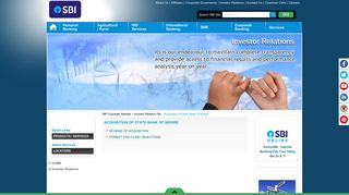 Acquisition Of State Bank Of Indore - SBI Corporate Website