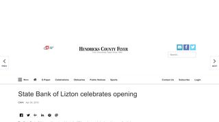State Bank of Lizton celebrates opening | Local News | flyergroup.com