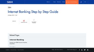 Internet Banking Step by Step Guide | SBM Group