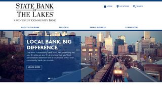 State Bank of The Lakes: Welcome