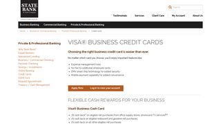 Commercial Credit Cards & Debit Cards For Better ... - State Bank