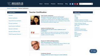 Region 13 | Teacher Certification