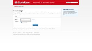 Secure Login - State Farm® B2B