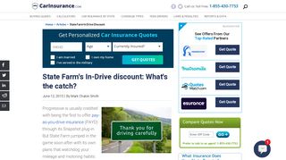 State Farm's In-Drive discount: What's the catch? | CarInsurance.com