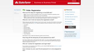 FAQs: Registration - State Farm® B2B