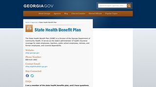 State Health Benefit Plan | Georgia.gov