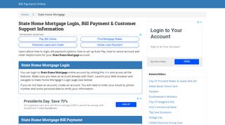 State Home Mortgage Login, Bill Payment & Customer Support ...