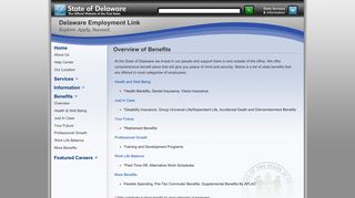 Overview of Benefits - Delaware Employment Link