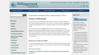 Retirement / Workforce Operations / Florida Department of ...