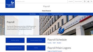 Payroll - Human Resources - Georgia State University