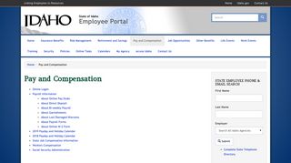 Pay and Compensation | State of Idaho Employee Portal