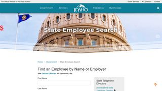 State Employee Search | The Official Website of the State of Idaho